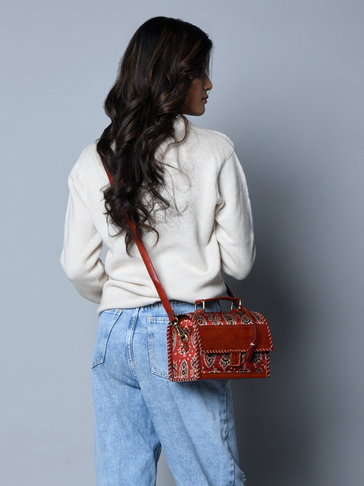 Sac bandoulière Ajrakh Mystique Marron
