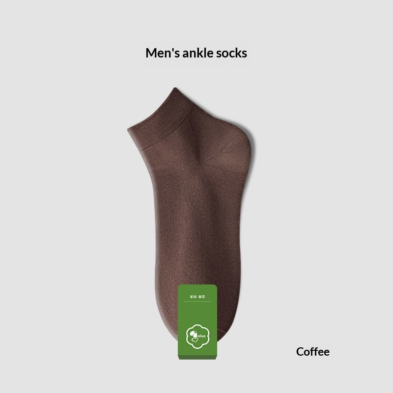 Men's Pure Cotton Odor-Resistant Sweat-Absorbent Mid-Calf Socks For Summer