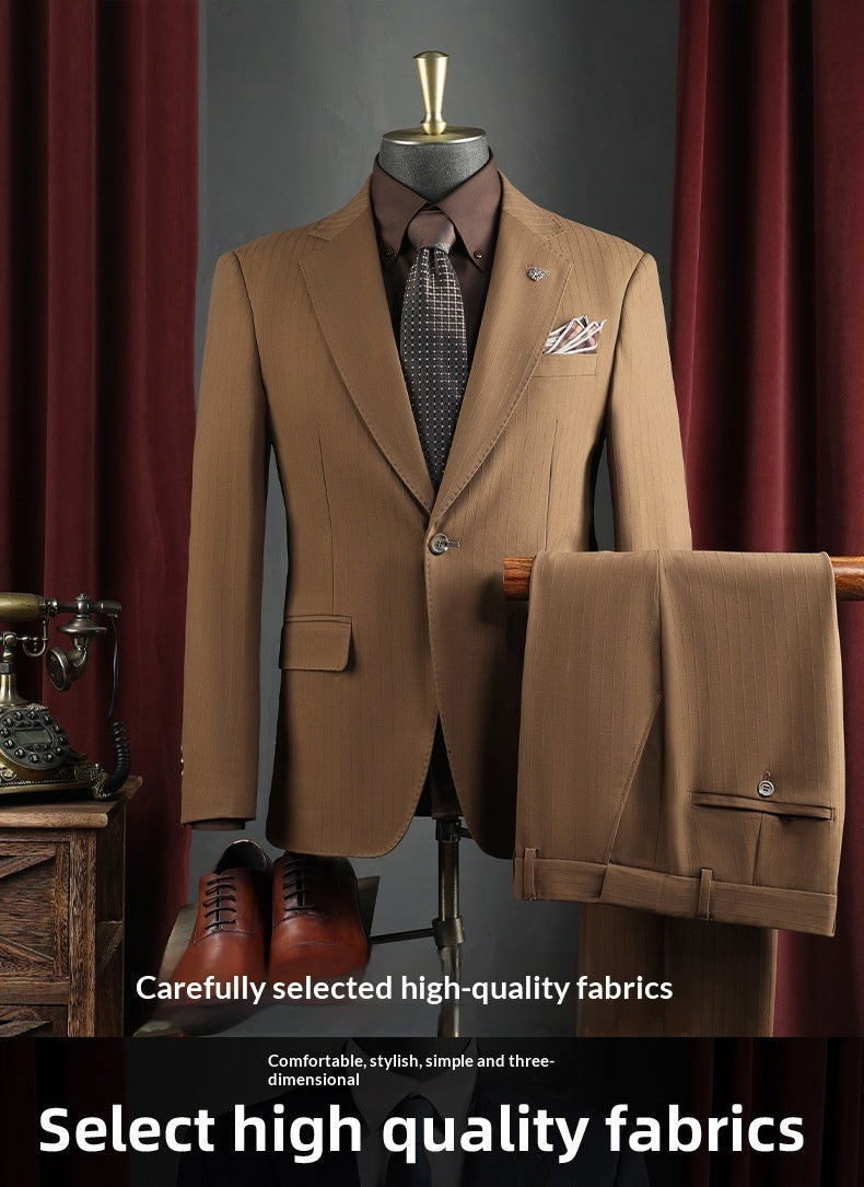 Stylish Casual And Sophisticated Striped Mens Suit Set