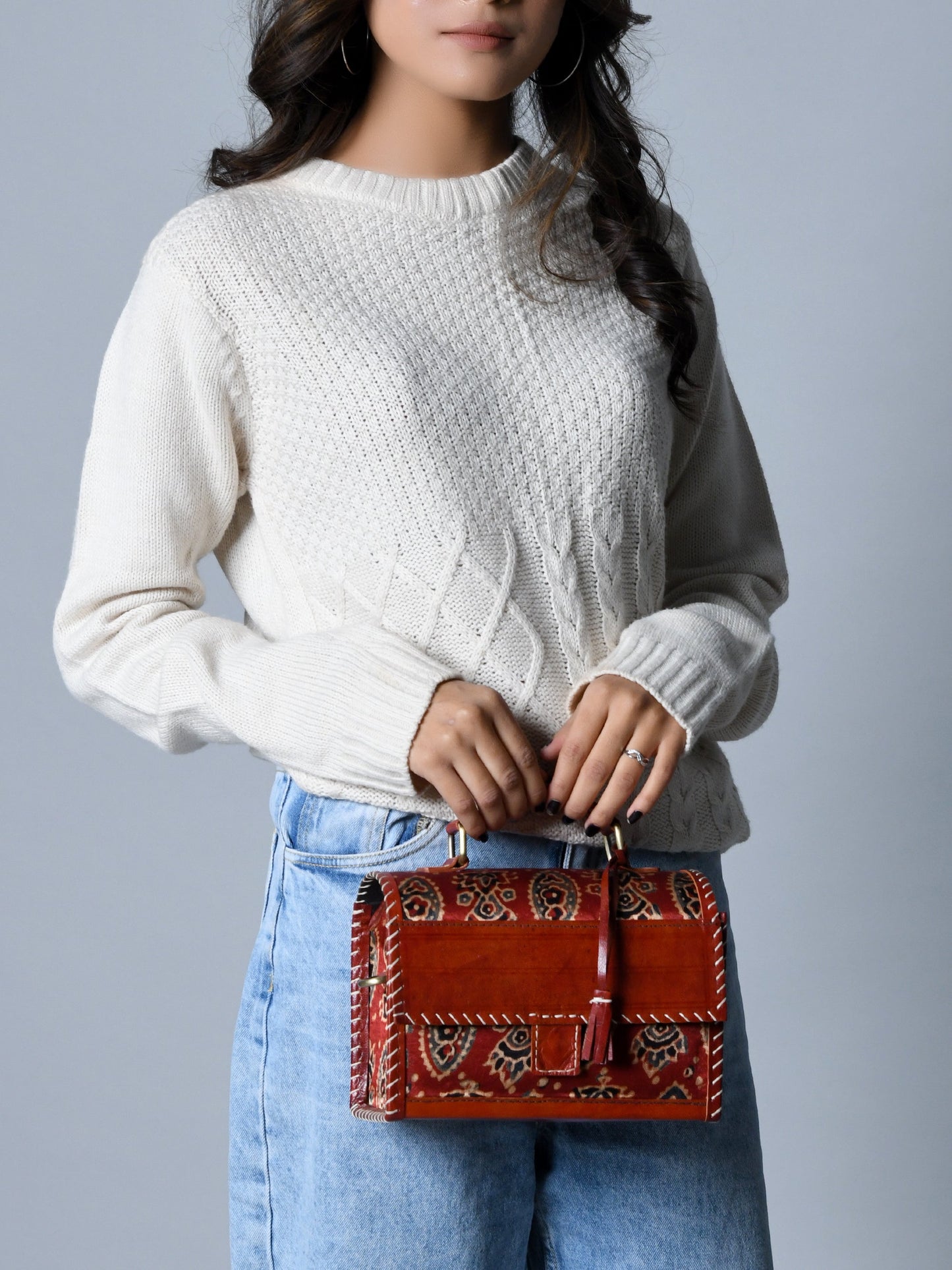 Sac bandoulière Ajrakh Mystique Marron