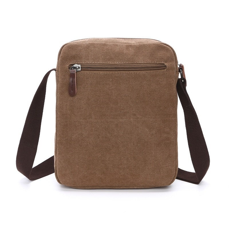 Mens And Womens Casual Small Crossbody Korean-style Canvas Bag For Outdoor Use