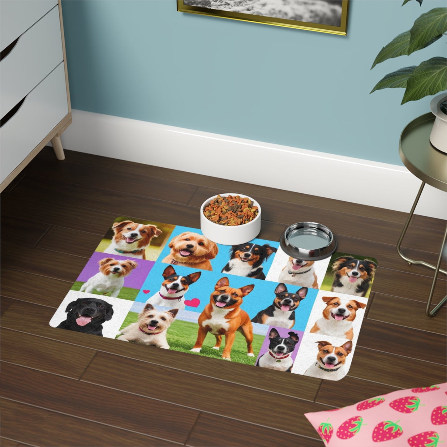 Tapis antidérapant pour animaux de compagnie – Tapis d'alimentation étanche pour chiens