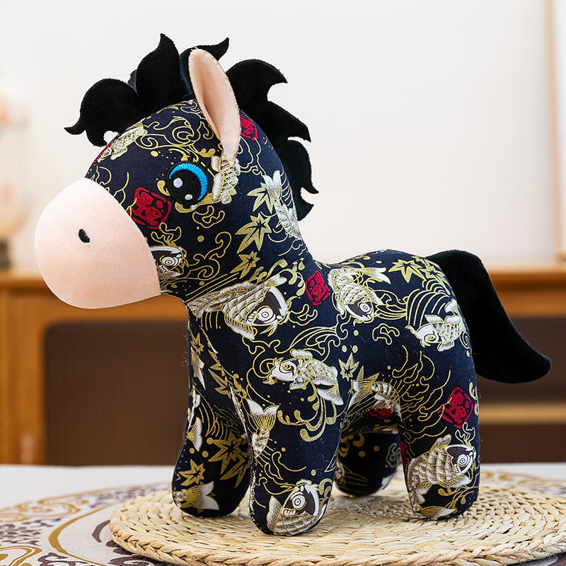 2026 Year of the Horse Plush Doll, 15/20cm Soft Stuffed Animal, Holiday Mascot for Family Home Decoration & New Year Supplies