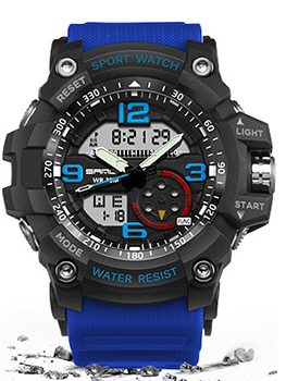 NEW Sport Analog-Digital Watch For Men and Woman  Waterresistant 50M Professional Waterproof Quartz Large Dial Military Wristwatches  With Night Mode