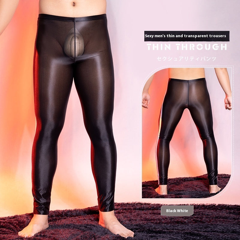 Sexy Underwear Trousers Base High Elastic Tight Sexy Qiong Si Ding Thin Transparent