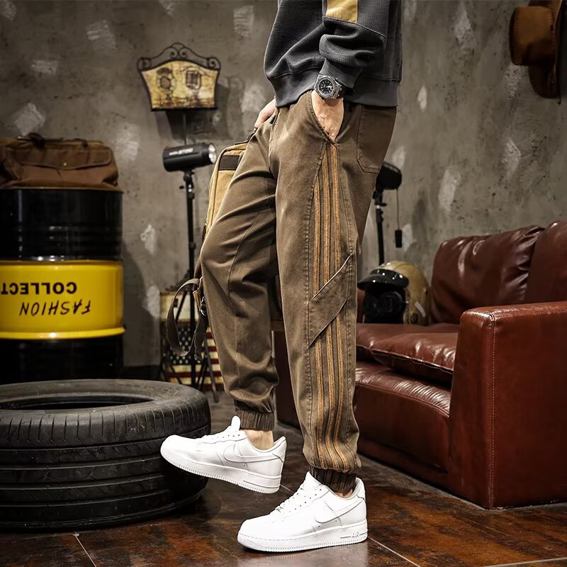 Mens Loose Fit Trendy AnkleTightening Pants