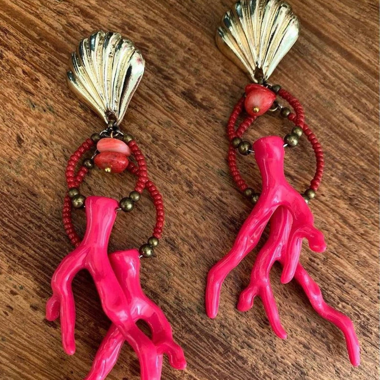 Ocean Coral Women Shell Earrings