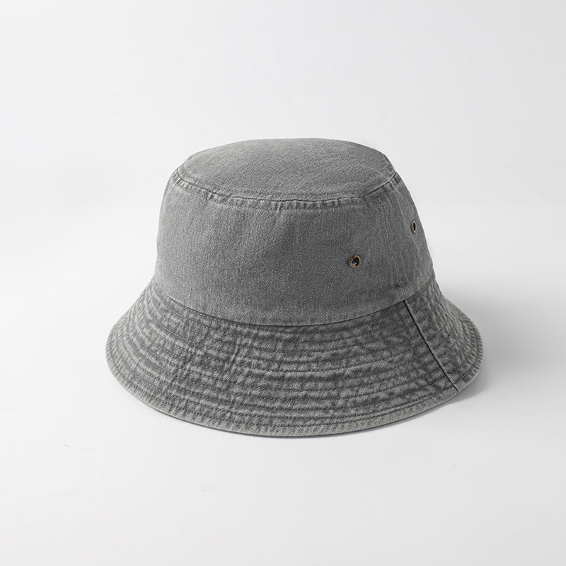 Personalized Distressed Simple Solid-Colored Bucket Hat
