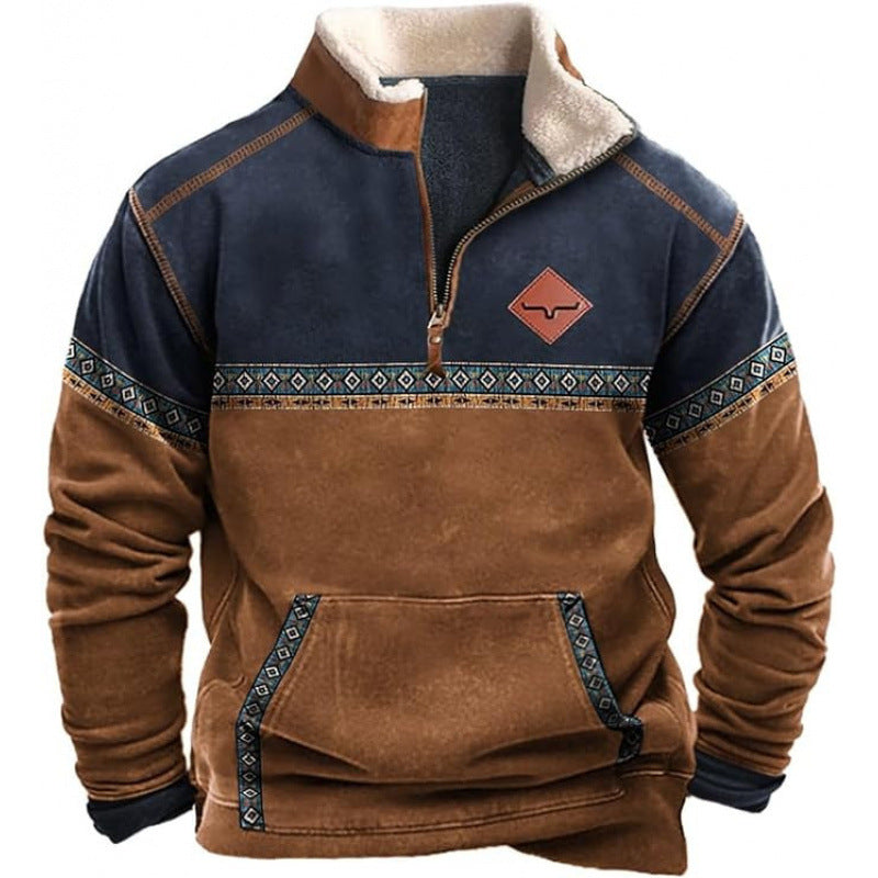 Men's Digital Print Long Sleeve Shirt
