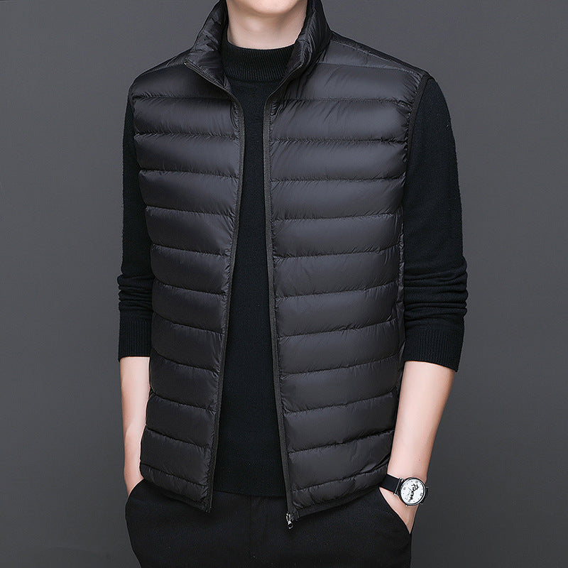 Winter Short Thermal Duck Down Lightweight Puffer Vest