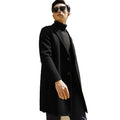 Business Handmade Seamless Wool Trench Coat Long