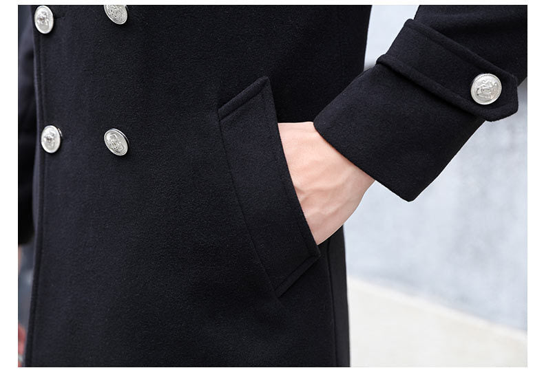 Autumn And Winter New Slim-fit Wool Coat Men's Coat