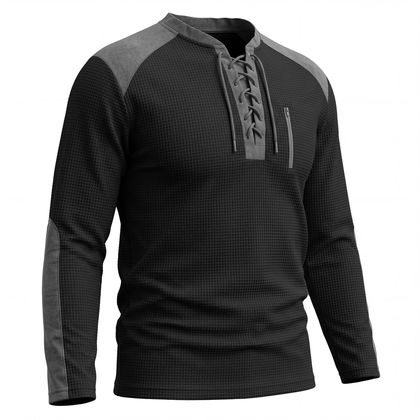 Mens Color-Block Long-Sleeve Sports Sweatshirt