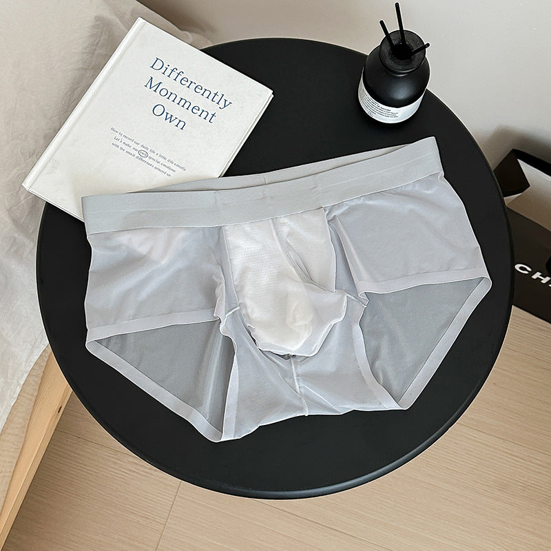 Ice Silk Lightweight Breathable Bottom Crotch Men's Triangle Underwear