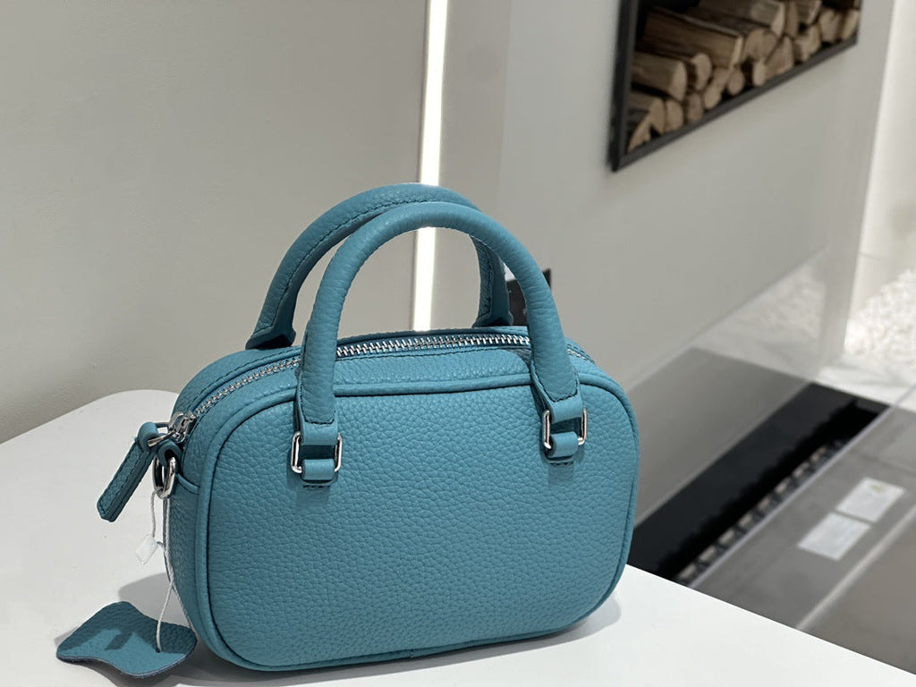Light Luxury Women's Handbag, Stylish And Elegant Tote, Simple And Versatile, Top-layer Cowhide, Single Shoulder And Crossbody Bag, Mini Handbag