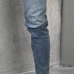 Mens American-Style Retro Slim-Fit Bootcut Jeans