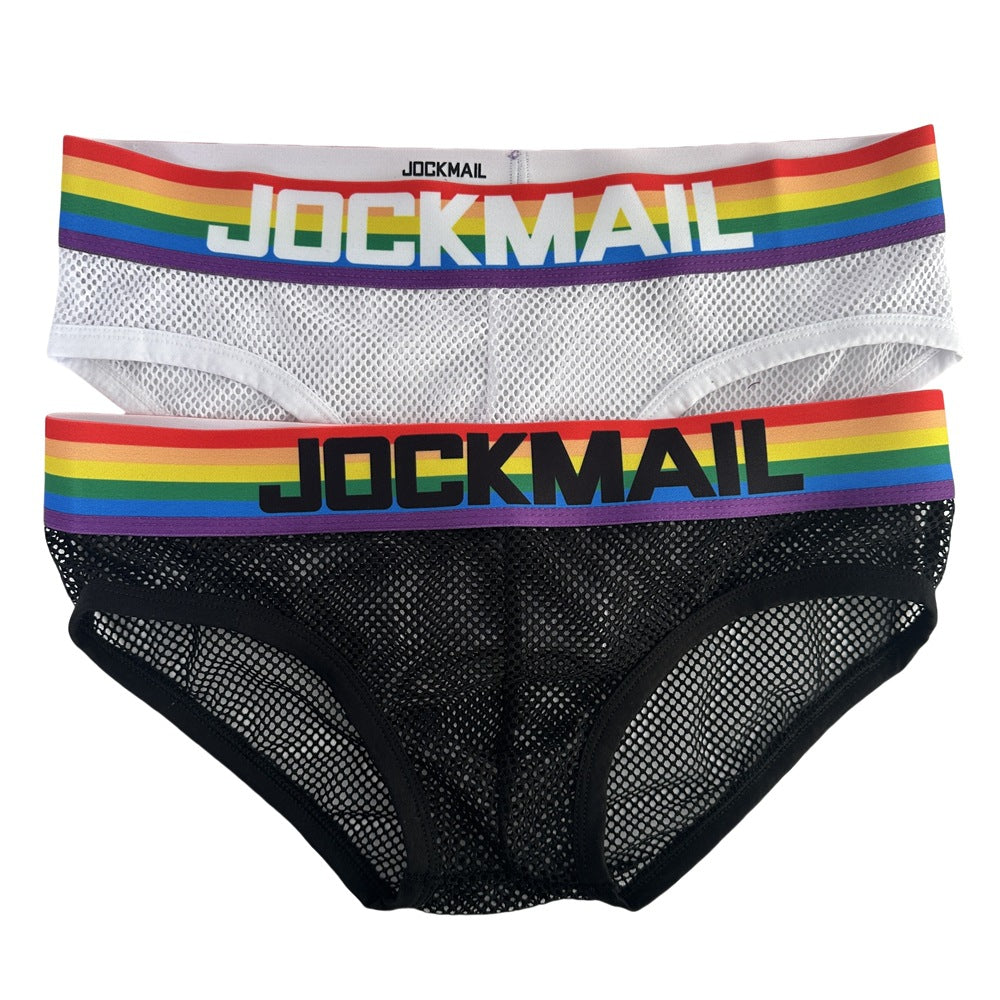 Mens Underwear Rainbow Mesh Breathable
