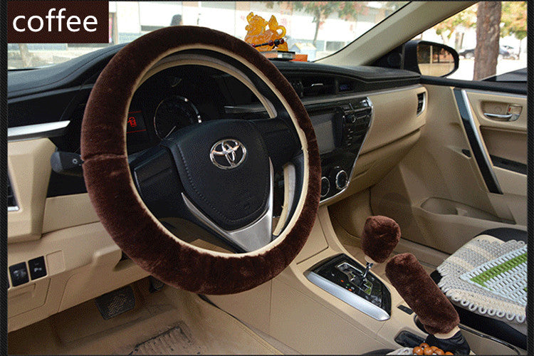 Winter Plush Wool Steering Wheel Cover