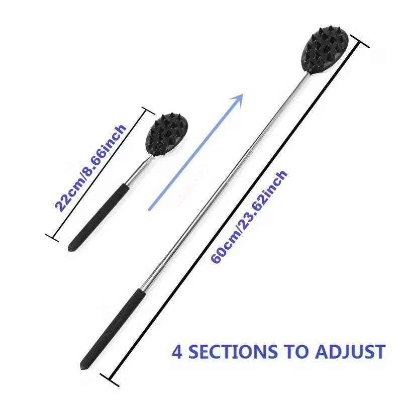 Gratte-dos rétractable Cactus – Long manche, PVC durable