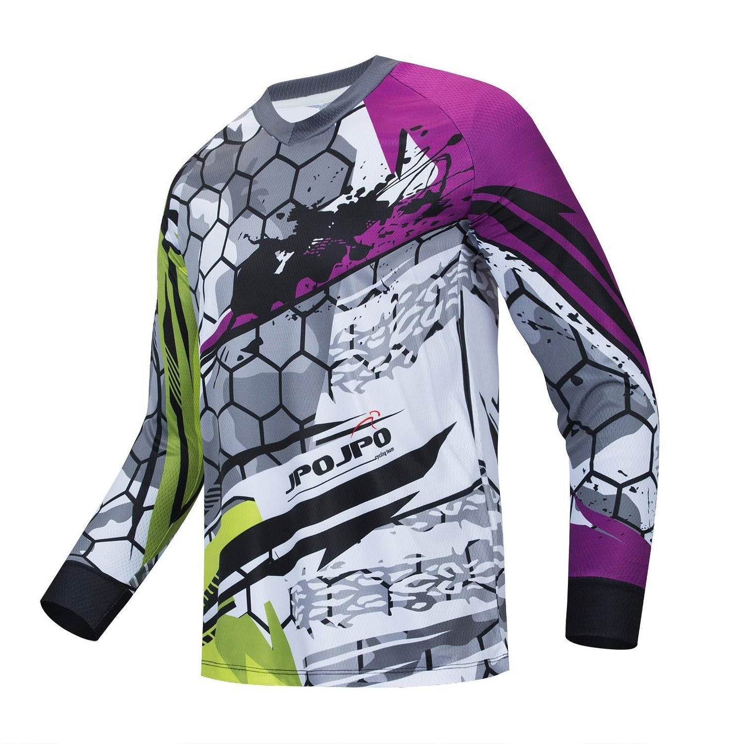 V-neck 3D Digital Print Long Sleeve