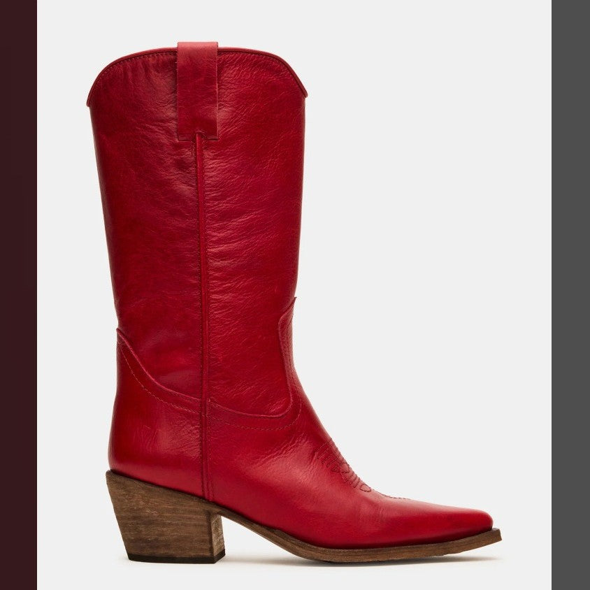 Plus-size Fashionable Embroidered Block-heel Thigh-high Womens Boots