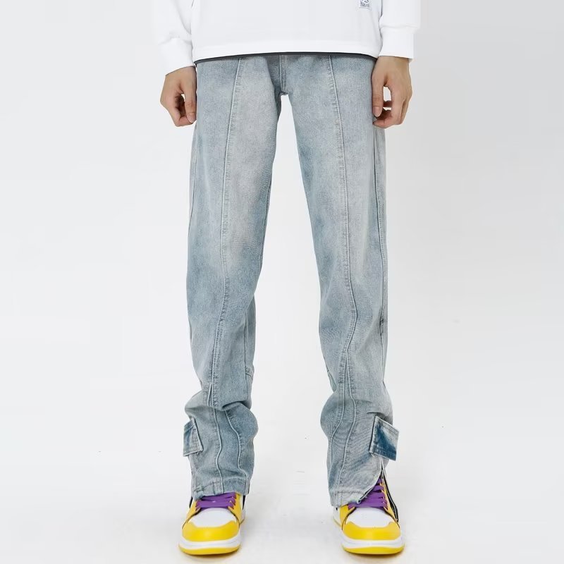 American Personality Hip Hop Zipper Jeans