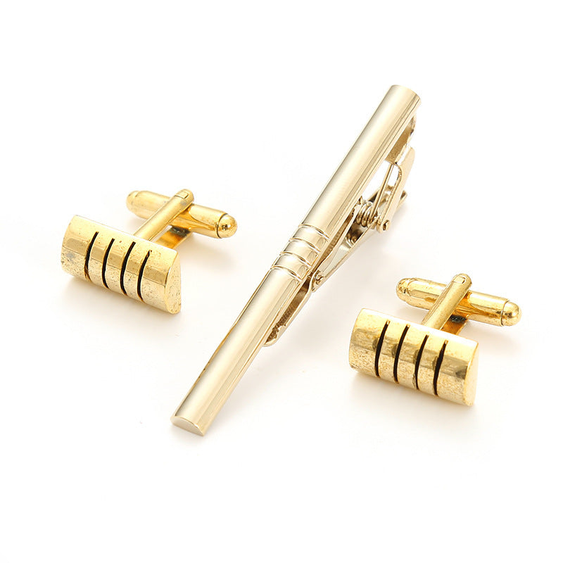 Mens Formal Business Cufflinks And Tie Clip Set