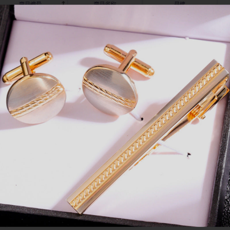 Mens Formal Business Cufflinks And Tie Clip Set