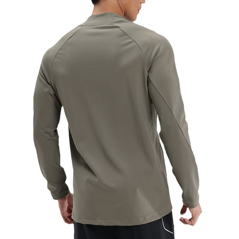 Mens Fitness Running Training Stand-Neck Windbreaker Jacket