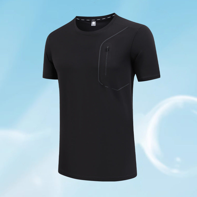 Ice-silk Breathable Round-neck New Mens Top
