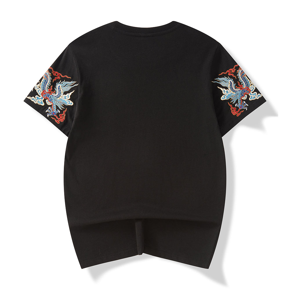 KH691 T-Shirt mit „Raging Dragons“-Stickerei