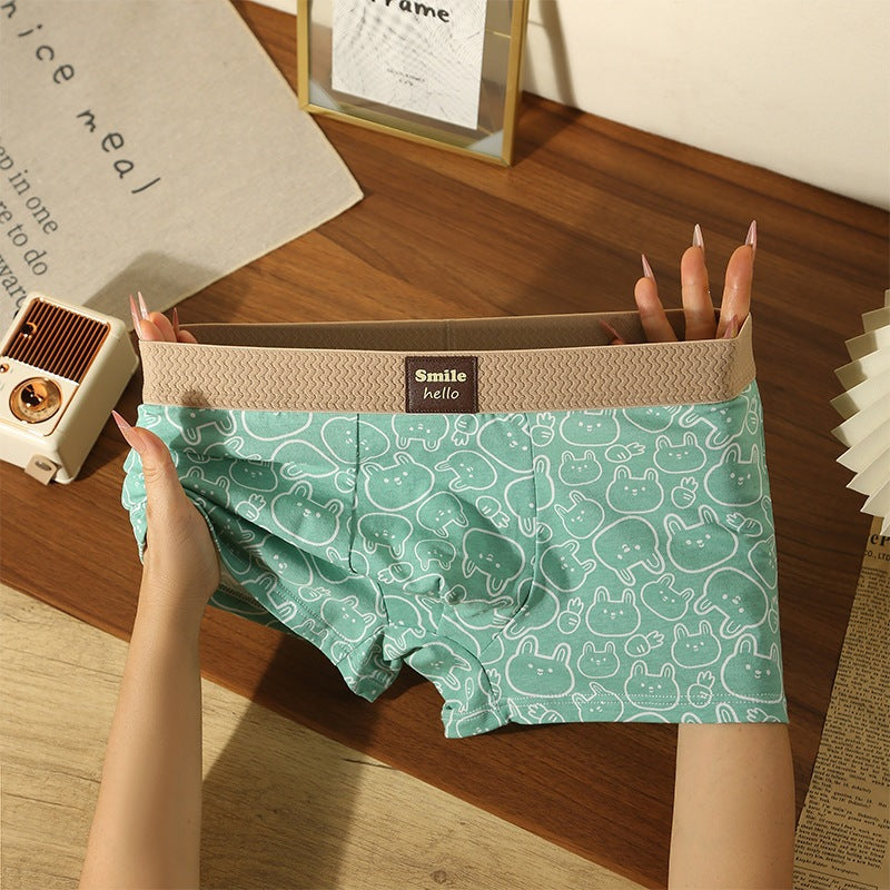 Men's Underwear Cartoon Printed Cotton Briefs