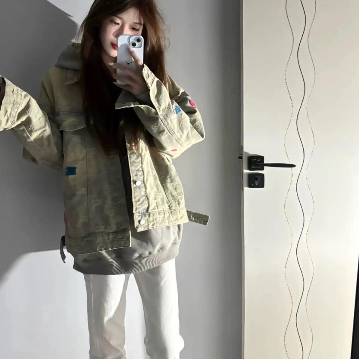 Edgy Yet Handsome American-style Vintage Jacket Top