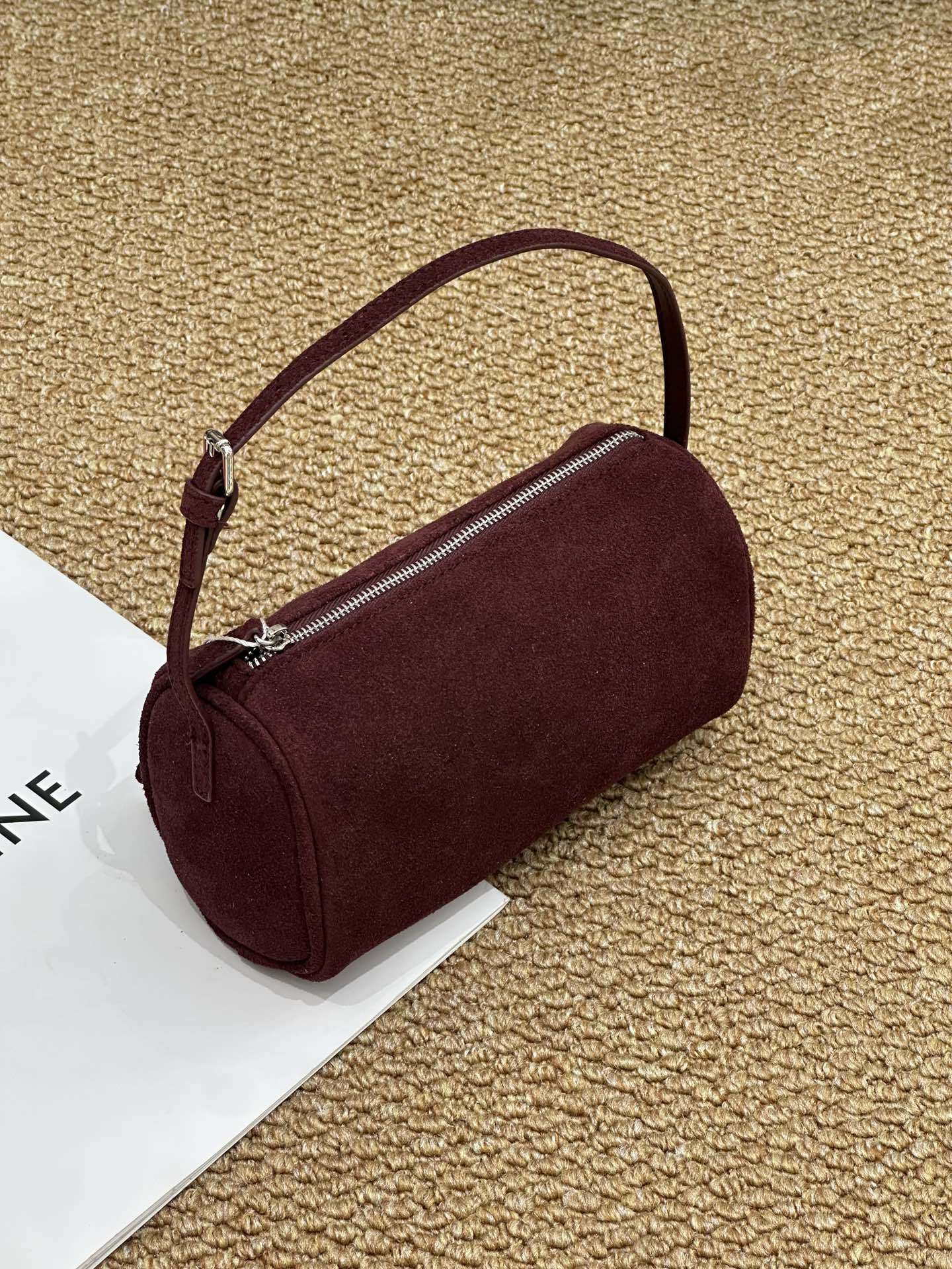 Retro Matte Cowhide Small Bag New Autumn And Winter Versatile Elegant Pencil Case Bag High-End Casual Genuine Leather Handbag
