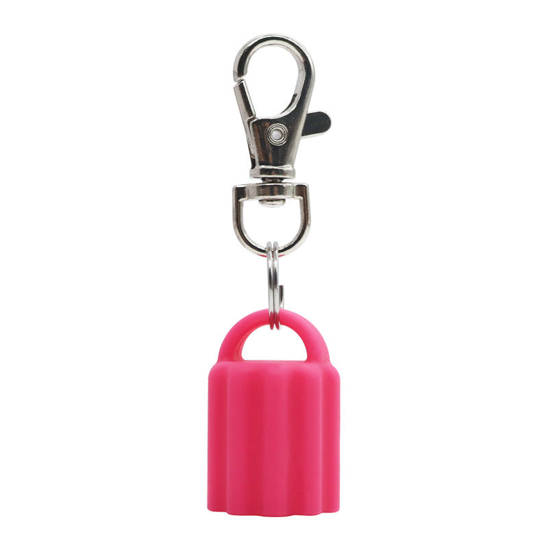 Silicone Universal Lip Gloss Keychain Silicone Cap Lipstick Cover