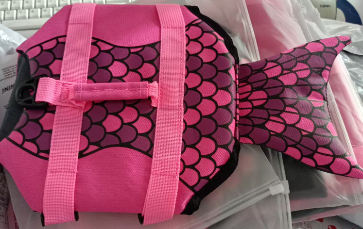 Pet Life Jacket Shark Mermaid Swimsuit