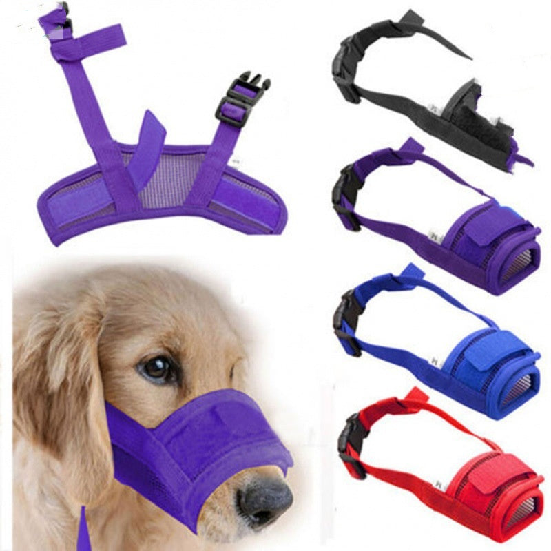 Dog Safety Muzzle Muzzel Adjustable Biting Barking Chewing