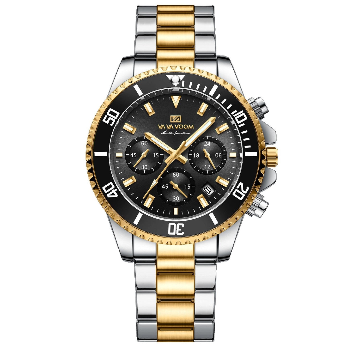 Multifunctional Three-eye Quartz Watch Waterproof And Luminous