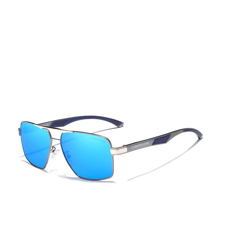 Luxuriöse, hochwertige moderne Aluminium-Herren-Sonnenbrille Polarisierte Gläser Markendesign Bügel Sonnenbrille Spiegelgläser Oculos de sol mit UV400 Schutz