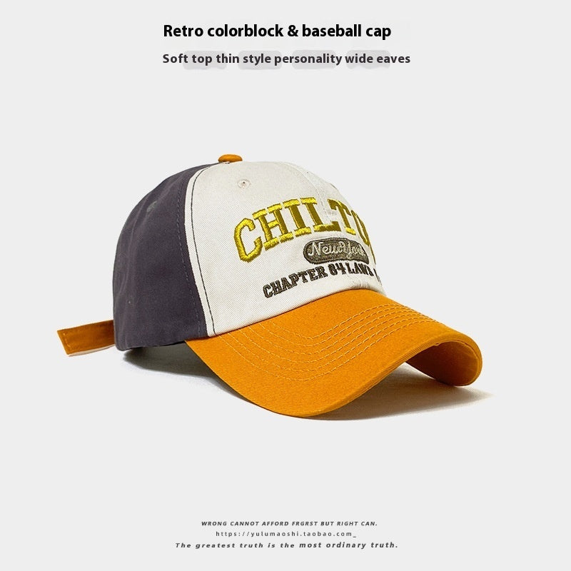 Retro Color Matching Baseball Cap Baby Boy And Girl Summer Sun Protection Hat