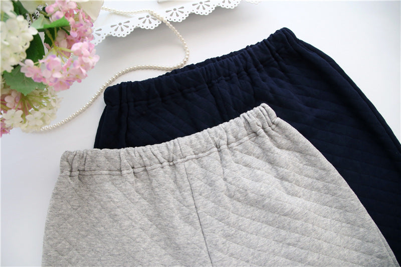 New Autumn Winter Mens Japanese-Style Pure Cotton Air-Layer Loungewear Set