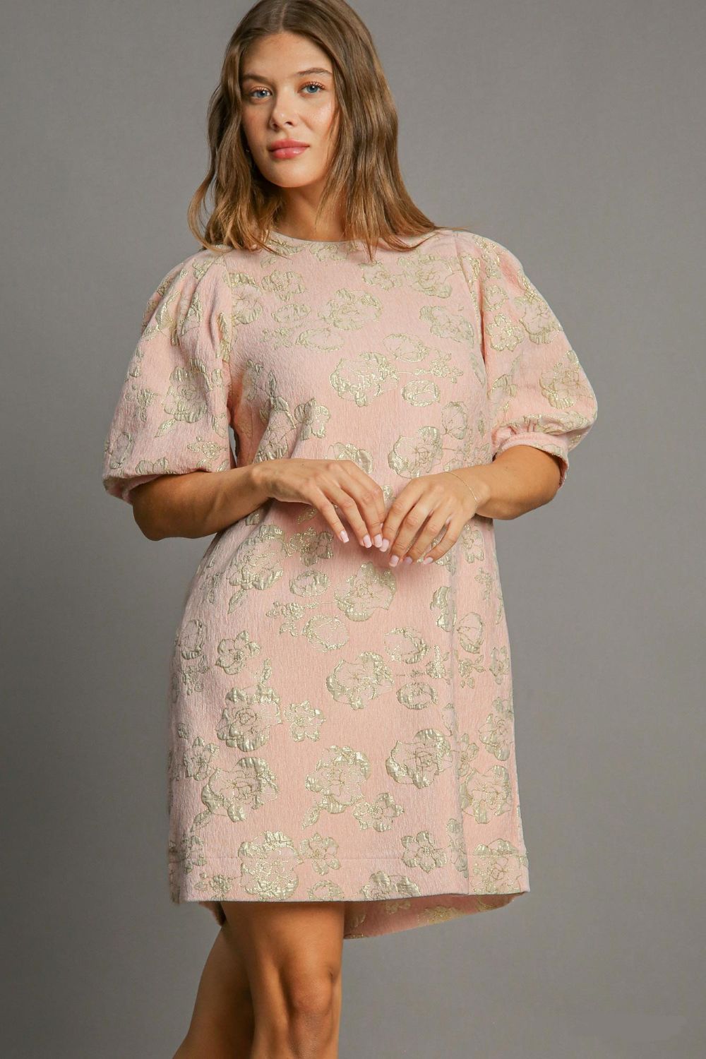 Elegant Floral Puff Sleeve Mini Dress Vintage-Inspired Women’s Dress Retro Timeless Design Dress