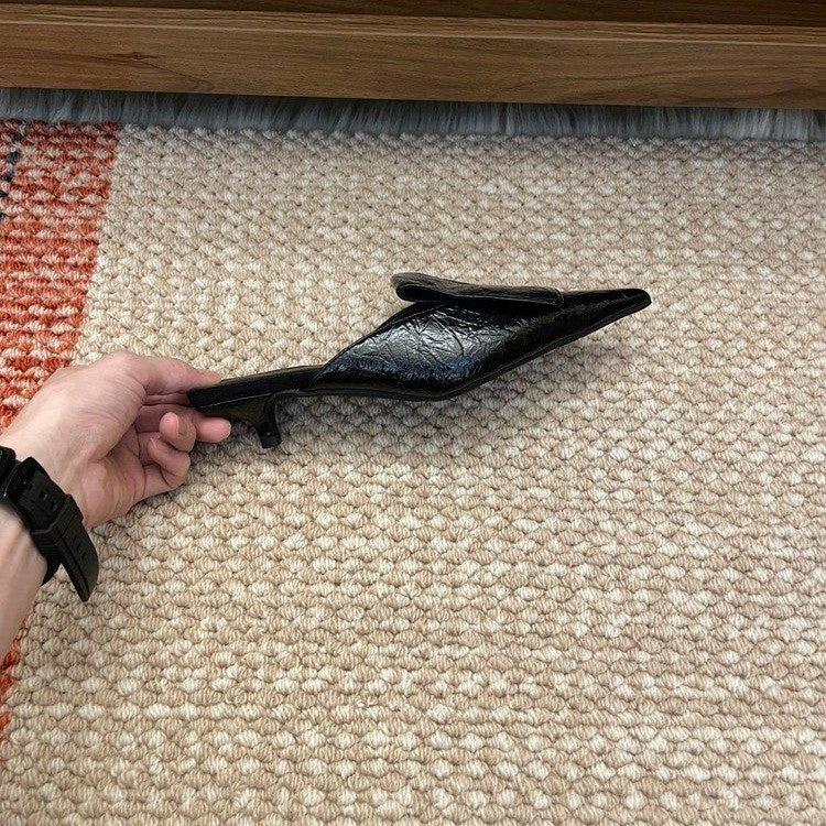 2026 Summer High Heel Mules For Women, Closed Toe Slip-On Slides, Unique Designer Elegant Pumps Matching Dresses Fashion Shoes
