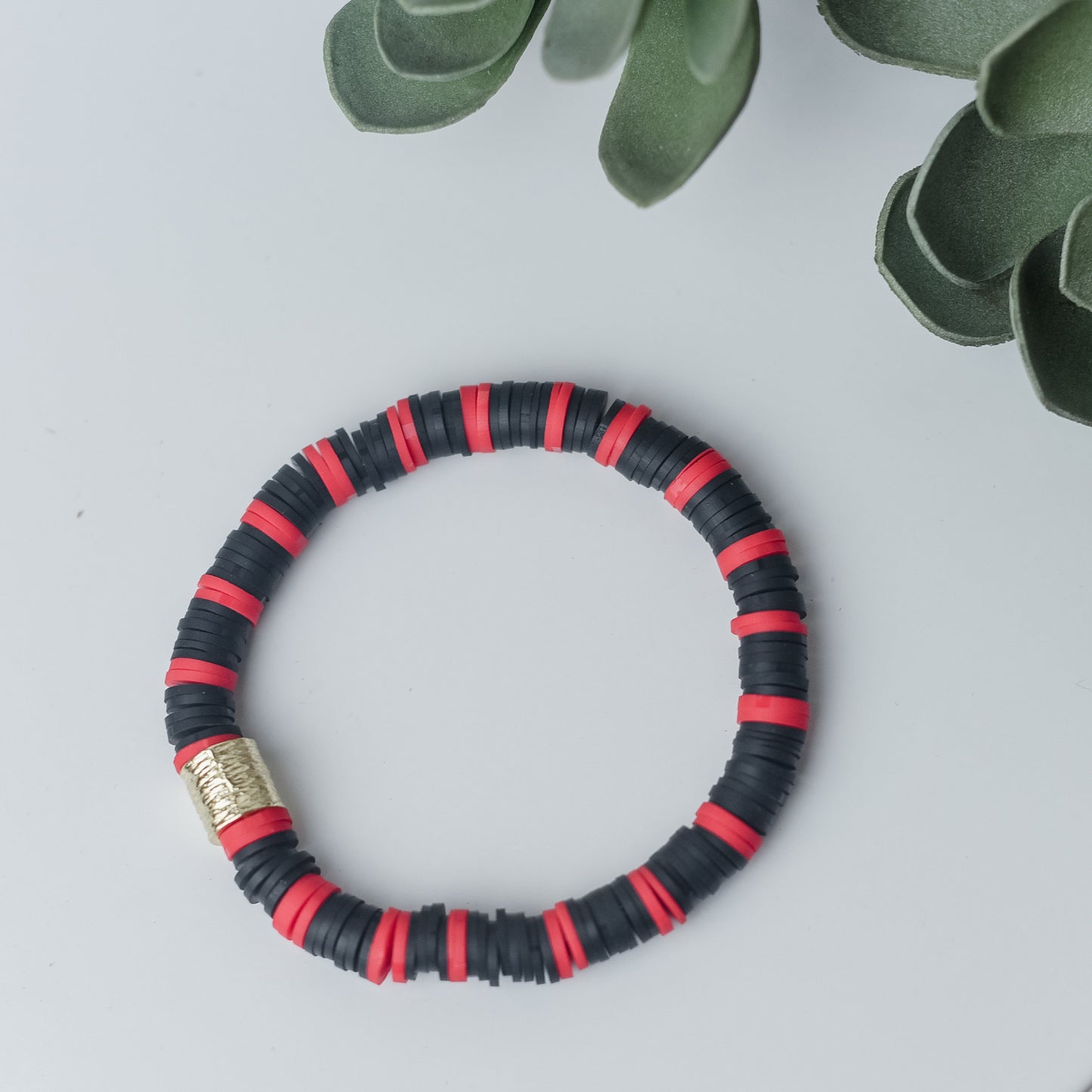 Bracelets extensibles en silicone Kendra Spirit - Noir/Rouge