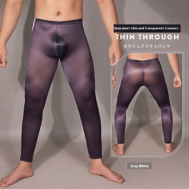 Sexy Underwear Trousers Base High Elastic Tight Sexy Qiong Si Ding Thin Transparent