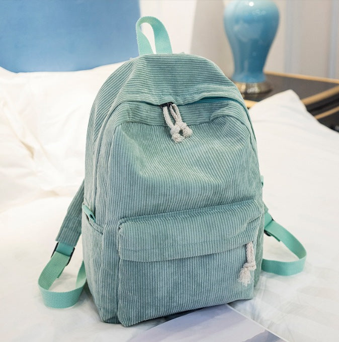 Customisable Velour Fabric Large Capacity Backpack
