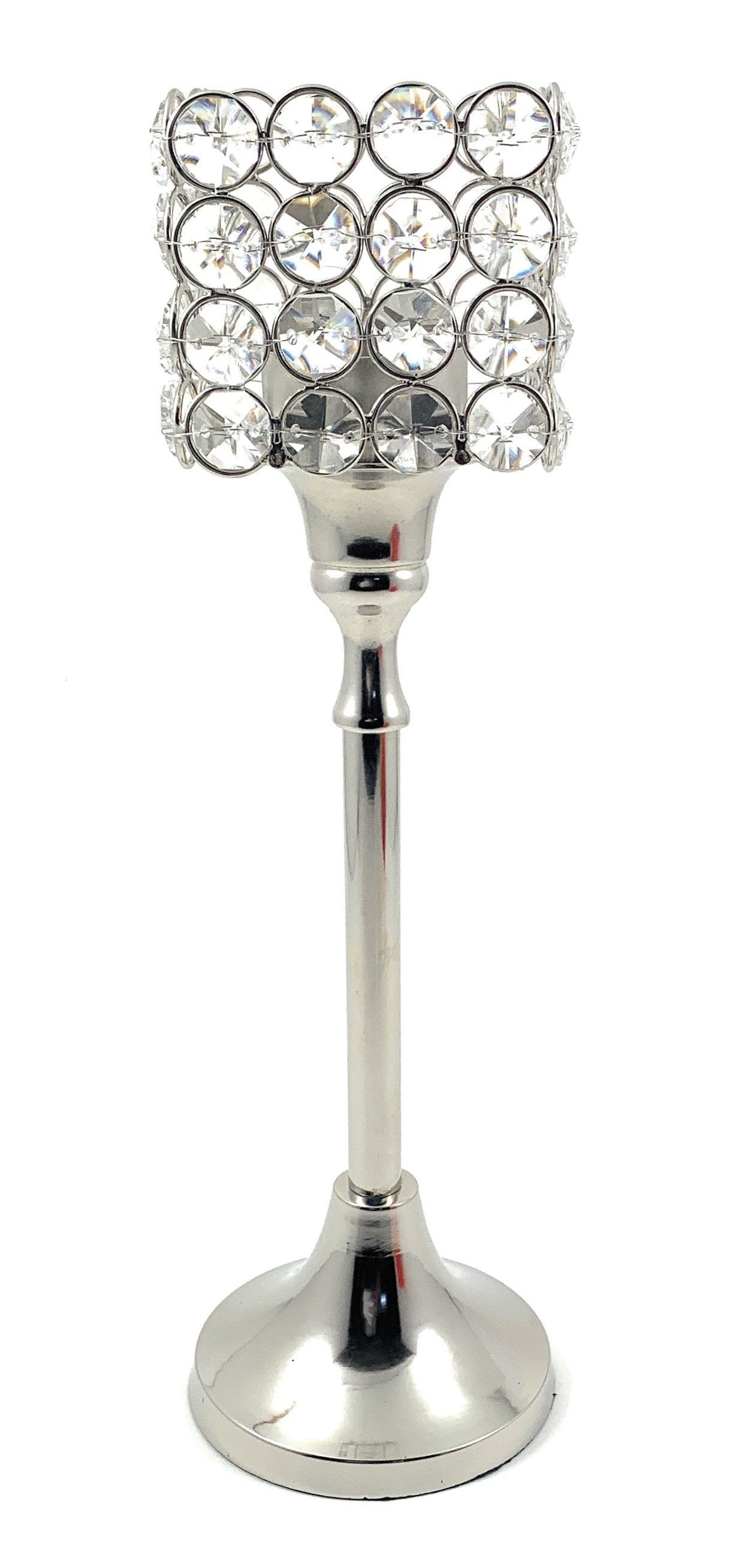 Hurricane Crystal Candle Holder (Square, 10")