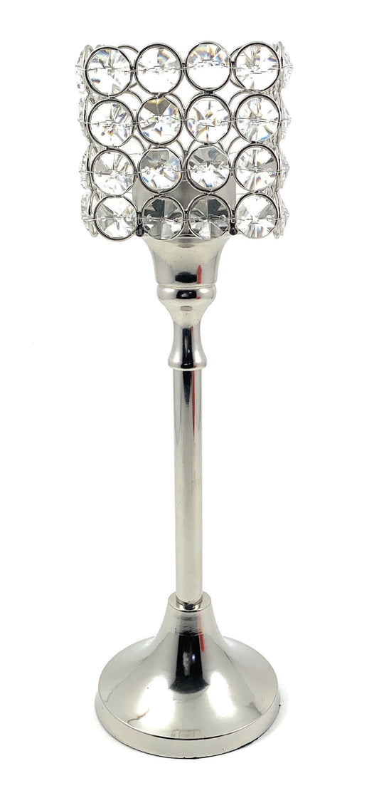 Hurricane Crystal Candle Holder (Square, 10")