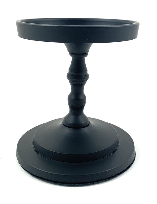Vibhsa Pillar Candle Holder | Matte Black, 4.5"H, Fits 3.5" Candles