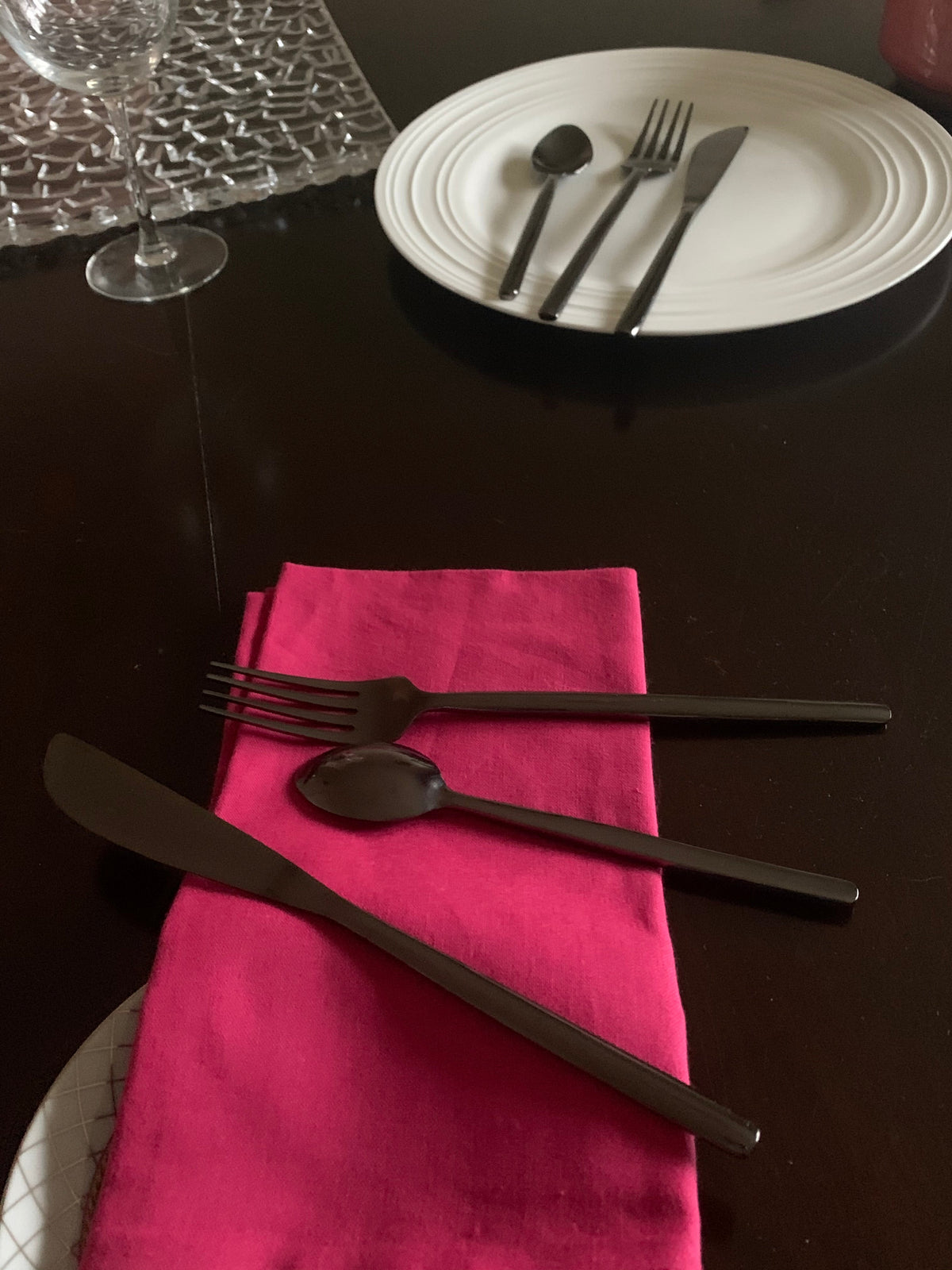 Vibhsa Black Stainless Steel Flatware 36 PC Set